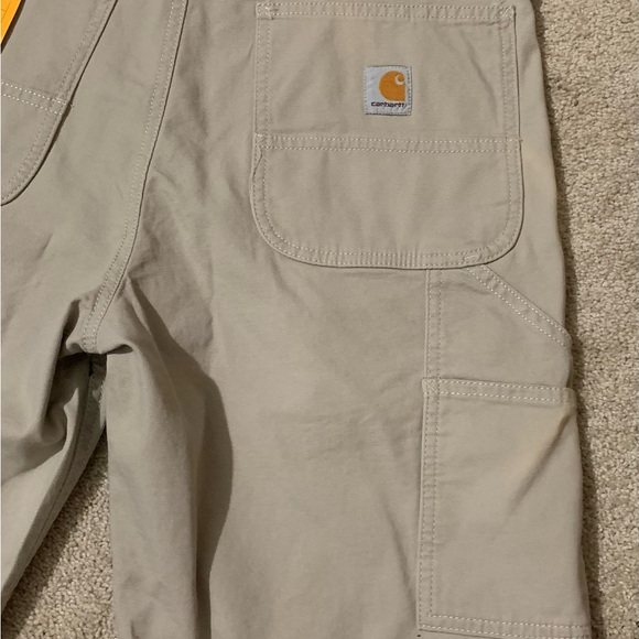 New Carhartt Beige Size 32 Rugged Flex Relaxed Fit Canvas Utility Work Shorts - Picture 4 of 6